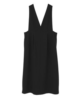 Green Parks Ｏ．洗えてストレッチ　Ｖネックジャンスカ Black