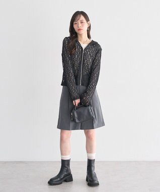 earth music&ecology レースパーカー Black