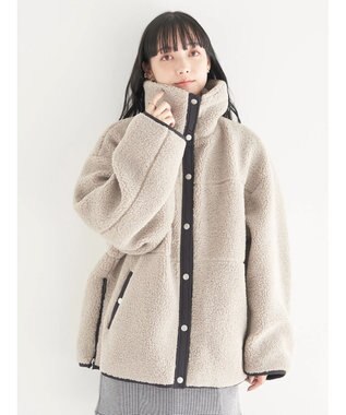 earth music&ecology リバーシブルボアブルゾン Mocha