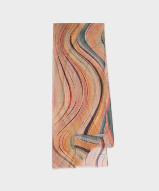 Paul Smith リネンブレンド Swirl スカーフ