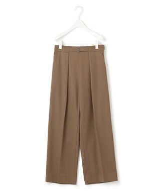 ICB L 【UVケア・洗える】ウール2WAYストレッチ ワイドストレートパンツ モカ系