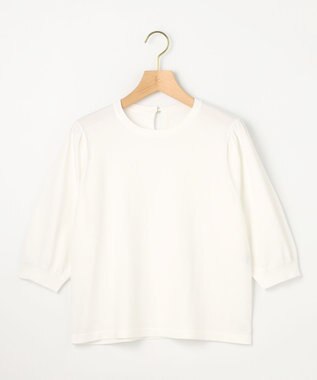 組曲 フラワーメタル ニットTシャツ パールホワイト