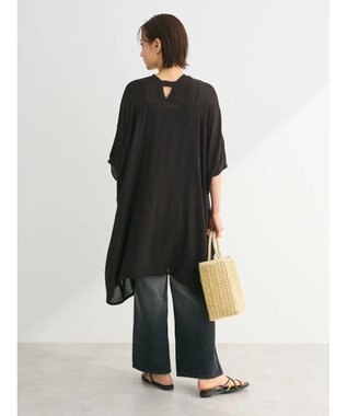 Green Parks Ｉ　レーヨンクレープチュニック Black