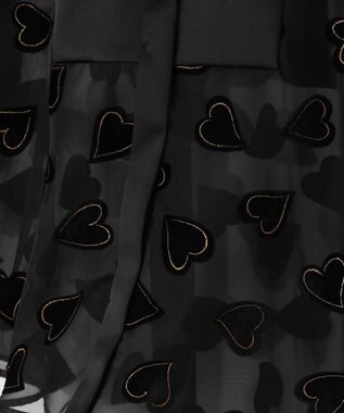 GRACE CONTINENTAL ハートオパールコンビシャツ ブラック