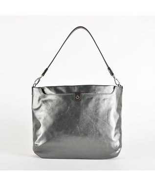 LA BAGAGERIE コーティングキャンバス 2WAYショルダーバッグ ガンメタリック