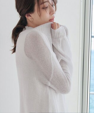 Tiaclasse 【洗える】シアープルオーバーニット ライトグレー