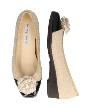 Bridget Birkin ＜3E＞【Bridget Birkin Walk】フラワーパールウォーキングパンプス ベージュ