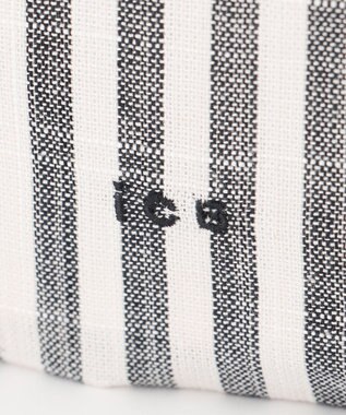 ICB 【A4サイズ収納可】ロゴハンドルトートバッグ モノトーン系ストライプ