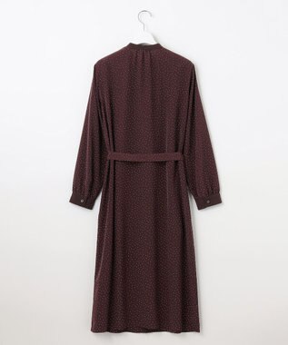 J.PRESS LADIES 【洗える】フェミニッシュパウダー dots ワンピース ワイン系5