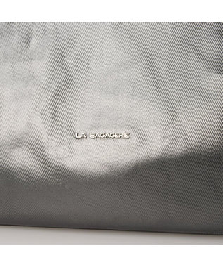 LA BAGAGERIE コーティングキャンバス 2WAYショルダーバッグ ガンメタリック