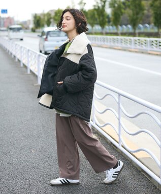 CRAFT STANDARD BOUTIQUE ボアキルト切替ブルゾン Black