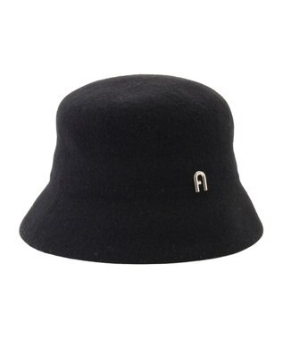 MOONBAT FURLA(フルラ)ロゴ付き バスクハット 帽子 UVカット サイズ調整 ブラック