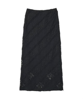 earth music&ecology 総レースナロースカート Black