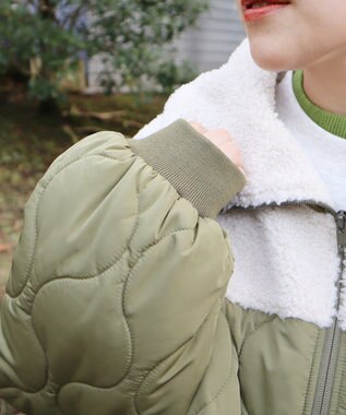 CRAFT STANDARD BOUTIQUE ボアキルト切替ブルゾン Khaki