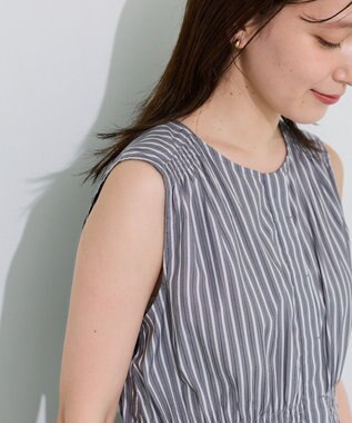 Green Parks ウエストシャーリングブラウス Gray