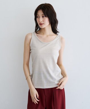 YECCA VECCA ラメタンクトップ Light Beige