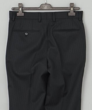 GOTAIRIKU 【御幸毛織】ドライスピナーツイルストレッチスーツ_ブラックストライプ ブラック系1