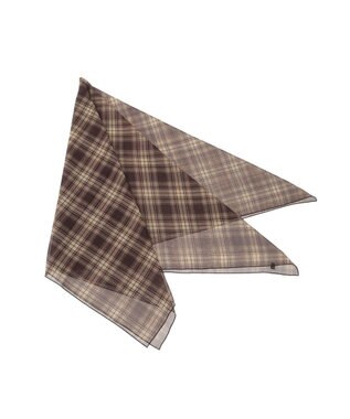 earth music&ecology チェックスカーフ Brown