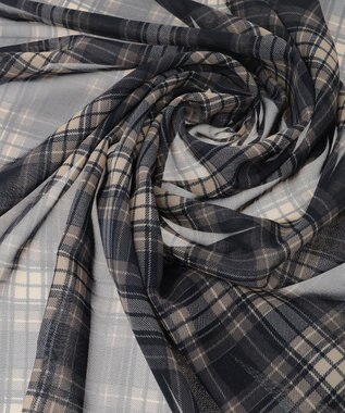 earth music&ecology チェックスカーフ Black