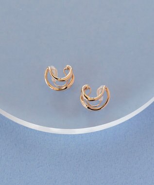 Phoebe 【金属アレルギー対応】【痛くないシリーズ】ダブルフープライトフィットイヤリング ローズゴールド ローズゴールド