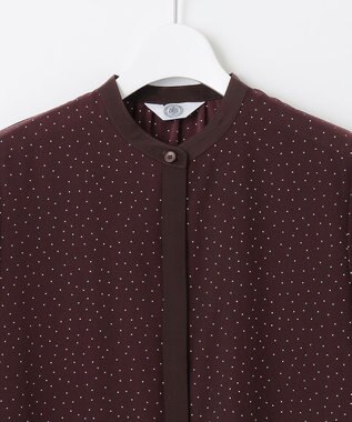 J.PRESS LADIES 【洗える】フェミニッシュパウダー dots ワンピース ワイン系5