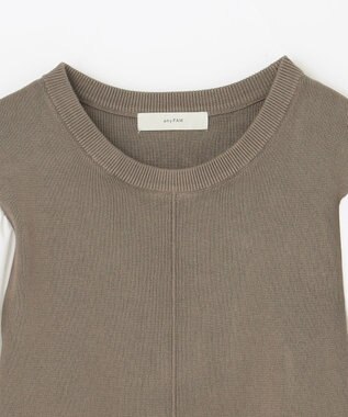 ANY ボリュームショルダーコンビニット モカ×オフ