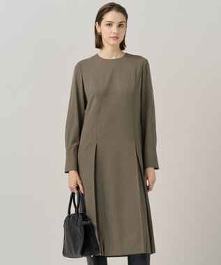 ICB L 【UVカット・洗える】ウール2WAYストレッチ 長袖ワンピース