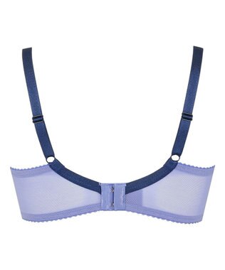 WACOAL 【リボンブラ】 【脇すっきり】 ブラジャー 脇高設計 着やせシルエット 動いても谷間をキープ ペアショーツあり レディース BRB413 /ワコール ブルー