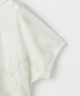 J.PRESS LADIES 【一枚で着映え】シアーエンブロイダリー カットソー ライトミント系