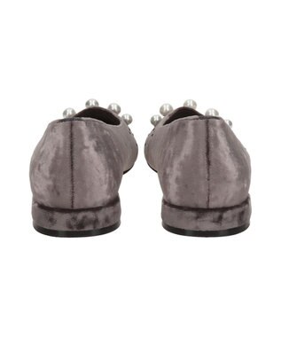 Bridget Birkin 【Bridget Birkin】パールストーンベロアパンプス グレー雑材