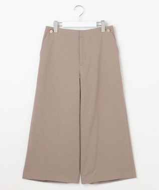 J.PRESS LADIES S 【WEB限定カラーあり・洗える】ツムギート flannel ワイド クロップド パンツ ベージュ系