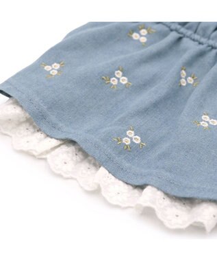 PET PARADISE ペットパラダイス 刺繍 スカートつなぎ 小型犬 ライトインディゴブルー