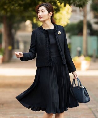 追加生産分入荷 ジャージコンビプリーツ ワンピース 組曲 ファッション通販 公式通販 オンワード クローゼット