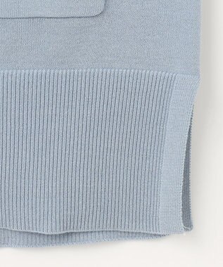 J.PRESS LADIES L 【洗える】 Co/Peライト Vネック カーディガン スカイブルー系