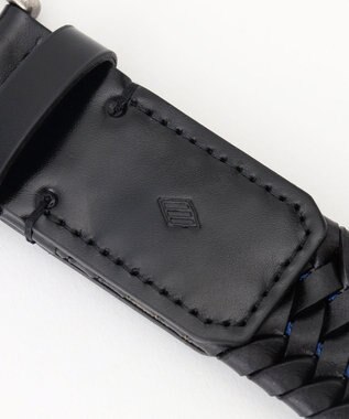 JOSEPH ABBOUD 【キングサイズ・伸びる/日本製】ストレッチレザー ベルト ブラック系