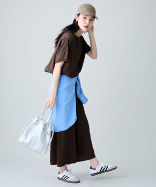 ANY 楽映えドルマンスリーブブラウス（セットアップ着用可） ブラウン