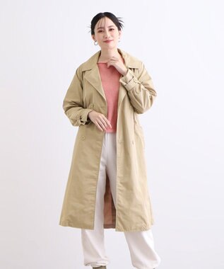 MOONBAT 【撥水】LIGNAGGIO ベルト付トレンチコート ベージュ