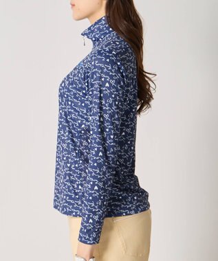 FILA GOLF／marie claire 【marie claire SPORT】 ハーフZIP長袖シャツ ネイビー