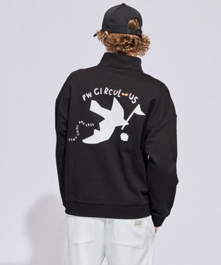 PW CIRCULUS 【MEN】ハーフジップ 裏毛スウェットトップス ゴルフ