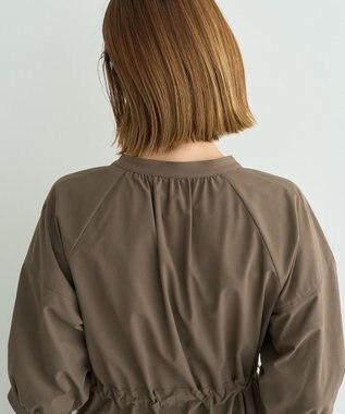 YECCA VECCA <<UVカット>>ドロストギャザー袖ワンピース Brown