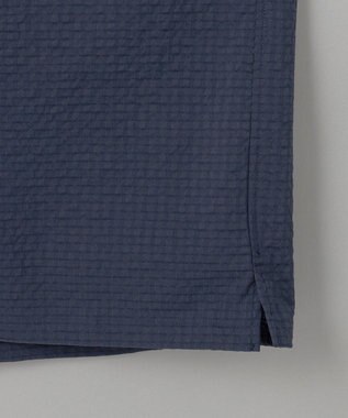 GOTAIRIKU リラックスシルエット【高通気性/吸水速乾】ドッツエアー クールマックスサッカーシャツ ネイビー系