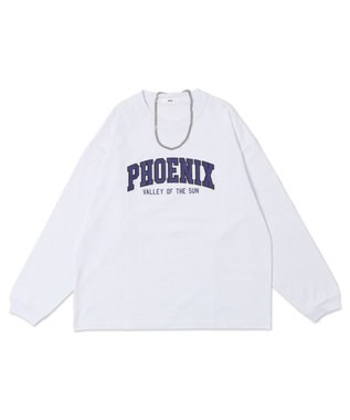 WEGO 【２点SET】アクセ付きグラフィックプリントT（LS） ホワイト