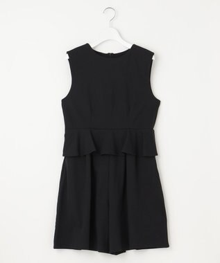 Feroux 【接触冷感・UVカット・吸水速乾】ラッシュガードペプラム オールインワン ブラック系