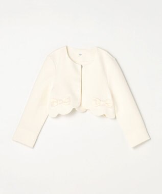 ANY KIDS リボン ボレロジャケット ホワイト