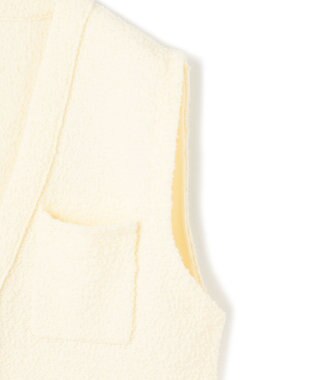 ICB L ブークレツイード ニットジレ オフホワイト系