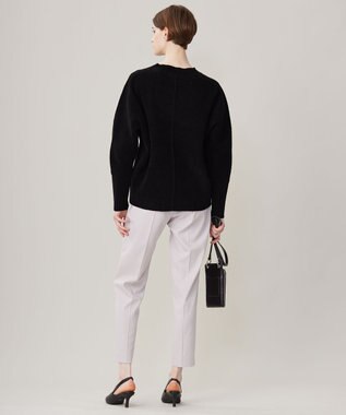 ICB 【洗える】コットンシェニール Vネックニット ブラック系