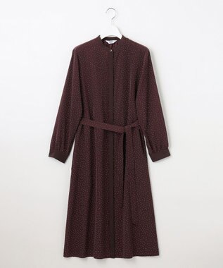 J.PRESS LADIES 【洗える】フェミニッシュパウダー dots ワンピース ワイン系5