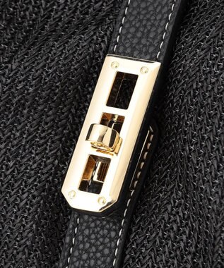 LA BAGAGERIE かごバッグ風 2wayサマートート ブラック