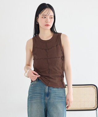 earth music&ecology SET2点メロータンク＋カーディガン Brown