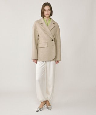 GRACE CONTINENTAL ヘリンボーンツイードジャケット ベージュ